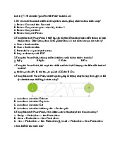 Câu hỏi trắc nghiệm tin học nâng cao kèm đáp án