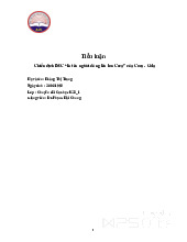 Tiểu luận Chiến dịch IMC "In tên người tiêu dùng lên lon Coca - Cola" | Trường Đại học Hà Tĩnh