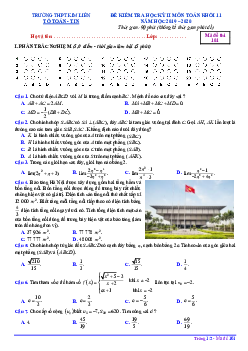 Đề thi học kỳ 2 Toán 11 năm học 2019 – 2020 trường THPT Kim Liên – Hà Nội