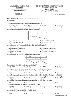 Đề thi thử tốt nghiệp THPT 2024 môn Toán lần 2 sở GD&ĐT Nam Định