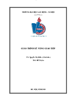 Giáo trình môn Kỹ năng giao tiếp | Trường Đại học Lao động Xã hội