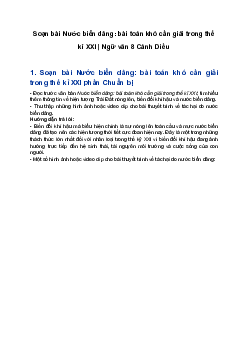 Soạn bài Nước biển dâng: bài toán khó cần giải trong thế kỉ XXI | Ngữ văn 8 Cánh Diều