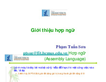Giới thiệu về Hợp Ngữ và Trình Biên Dịch Hợp Ngữ  môn Hệ thống máy tính | Trường Đại học Khoa học Tự nhiên, Đại học Quốc gia Thành phố Hồ Chí Minh