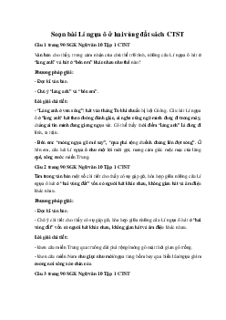 Soạn bài Lí ngựa ô ở hai vùng đất Ngữ Văn 10 sách Chân Trời Sáng Tạo