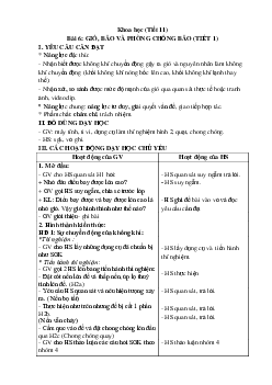 Giáo án Khoa học lớp 4 Bài 6 | Kết nối tri thức