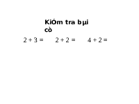 Giáo án điện tử Toán 1 Chương 2 Cánh diều: Phép cộng trong phạm vi 6