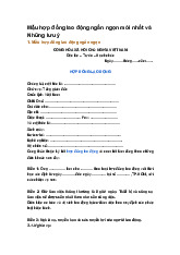 Mẫu hợp đồng lao động ngắn ngọn mới nhất và Những lưu ý