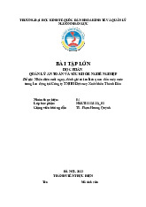 Nhận diện mối nguy, đánh giá rủi ro liên quan đến máy móc trong lao động tại Công ty TNHH Dệt may Xuất khẩu Thành Bắc | Bài tập lớn môn Quản trị nhân lực