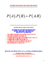 Hệ thống bài tập trắc nghiệm xác suất Toán 11 cơ bản – vận dụng – vận dụng cao