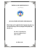 Lí luận của Chủ nghĩa Mác-Lênin về giai cấp công nhân và sự vận dụng Đảng trong quá trình xây dựng phát triển giai cấp công nhân hiện nay | Bài tập lớn Môn Chủ nghĩa xã hội khoa học - Đại học Kinh Tế Quốc Dân