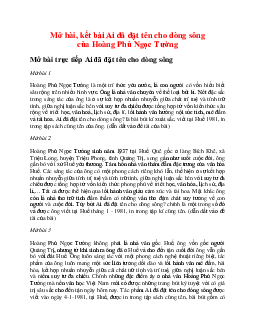 Mở bài và kết bài Ai đã đặt tên cho dòng sông của Hoàng Phủ Ngọc Tường hay nhất | Văn mẫu 12