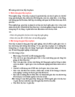 Đề cương giao tiếp sư phạm phần 4 | Đại học Sư Phạm Hà Nội