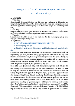 Chương 3: Tư tưởng Hồ Chí Minh về độc lập dân tộc và chủ nghĩa xã hội | Tư tưởng Hồ Chí Minh | Đại học Thương mại