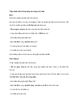 Giải Tin học 10 Bài 3: Thực hành một số ứng dụng của mạng máy tính | Cánh diều