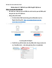 Bài thực hành số 3: Thiết kế và tạo CSDL bằng MS SQL Server | Môn Hệ cơ sở dữ liệu - Đại học Xây Dựng Hà Nội