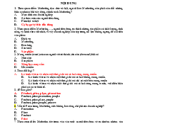 Trắc nghiệm có đáp án - Marketing | Học viện Chính sách và Phát triển