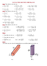 Bài tập tổng hợp về Phân thức đại số môn Toán lớp 8