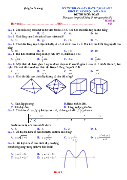 Đề KSCL thi tốt nghiệp Toán 2024 THPT Đội Cấn lần 2 (có đáp án)