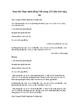 Soạn bài Thực hành tiếng Việt trang 23 | Ngữ văn 11 Chân trời sáng tạo