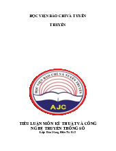 Tiểu luận môn kỹ thuật và công nghệ truyền thông số | Học viện Báo chí và Tuyên truyền
