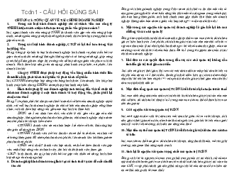 Các câu hỏi đúng sai trong bài thi cuối kỳ | Tài chính doanh nghiệp 1 | Học viện Ngân Hàng