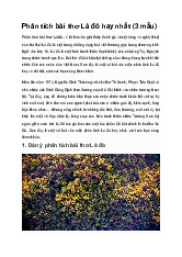 Phân tích bài thơ Lá đỏ hay nhất (3 mẫu) | Ngữ văn 10 Chân trời sáng tạo