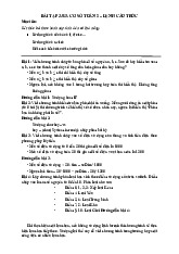 Bài tập lệnh cấu trúc môn JAVA cơ sở | Trường Đại học Kinh Doanh và Công Nghệ Hà Nội