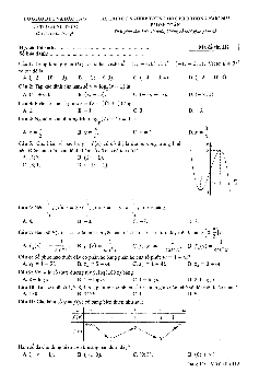 Đề thi chính thức kỳ thi tốt nghiệp THPT năm 2022 môn Toán