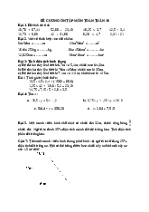 ĐỀ CƯƠNG ÔN TẬP MÔN TOÁN TUẦN 19