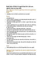 Nghị luận về Sách là người bạn lớn của con người chọn lọc hay nhất