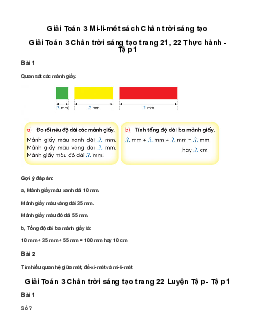Giải Toán 3: Mi-li-mét | Chân trời sáng tạo