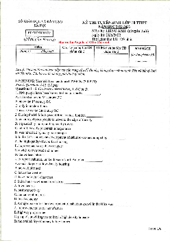 Đề thi tuyển sinh vào lớp 10 THPT Chuyên, Hà Nội môn Tiếng Anh (chuyên) năm học 2022-2023