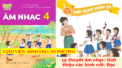 Giáo án điện tử Âm Nhạc 4 KNTT - Tuần 9,Bài 2  Kết Nối Tri Thức:  Lí thuyết âm nhạc: Giới thiệu các hình nốt. TĐN.