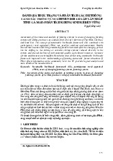Đánh giá thực trạng và phân tích các hệ thống canh tác trong vùng chuyển đổi cơ cấu sản xuất tỉnh Cà Mau - Tạp chí Nghiên cứu khoa học