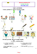 Đề Ôn Tập HK1 Tiếng Anh 3 Global Success 2025-2026 Có Đáp Án File Nghe-Đề 3