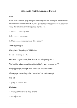 Giải Tiếng Anh 6 Unit 8: Language Focus 1 - Friends Plus