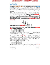 Mô Hình Input-Output Mở Leontief: Phân Tích Kinh Tế Và Ma Trận