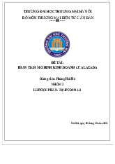 Phân Tích Mô Hình Kinh Doanh Lazada | Bài thảo luận thương mại điện tử căn bản