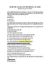 Đề Kiểm Tra Giữa Kỳ Môn Triết Học Mác-Lênin | Trường Đại học Khoa Học Xã Hội và Nhân Văn, Đại học Quốc gia Hà Nội