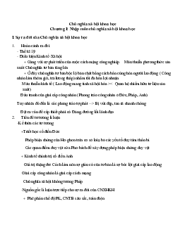 Chương 1: nhập môn chủ nghĩa xã hội khoa học