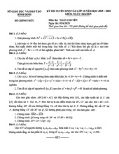 Đề tuyển sinh lớp 10 môn Toán (chuyên) năm 2025 – 2026 sở GD&ĐT Bình Định