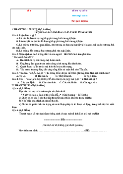 Bộ 10 đề thi học kỳ 2 ngữ văn 8 (có đáp án và lời giải chi tiết)