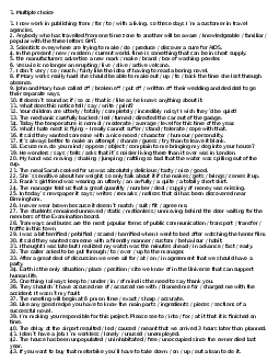 Bài tập tổng hợp từ vựng ngữ pháp ôn thi Chuyên Tiếng Anh