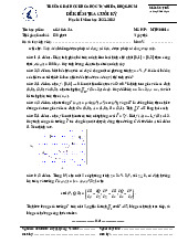 Đề Kiểm Tra Cuối Kỳ Giải Tích 3A | Giải tích 3 | Trường Đại học Khoa học Tự nhiên, Đại học Quốc gia Hà Nội