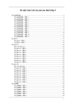 Tả một loại trái cây mà em thích | Tập làm văn lớp 5