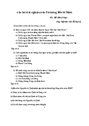 50 câu Trắc nghiệm Tư tưởng Hồ Chí Minh | Trường Đại học Công nghệ, Đại học Quốc gia Hà Nội