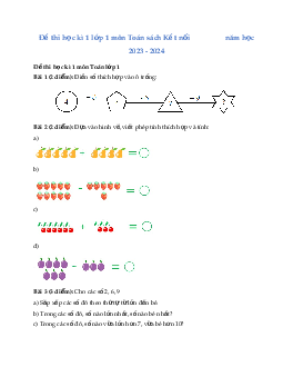 Đề thi Toán lớp 1 học kì 1 | Đề 6| Kết nối tri thức