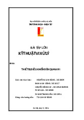 Bài tập lớn Thiết kế hệ thống điều khiển đèn qua Wifi môn Kỹ thuật vi xử lý | Trường Đại học Bách Khoa Hà Nội