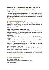 Phương trình phân huỷ AgCl: AgCl → Cl2 + Ag