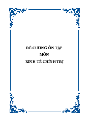 KTCT - Tài liệu ôn tự luận| Đại học Kinh Tế Quốc Dân